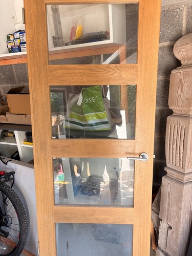 Oak glazed internal door with - door,,